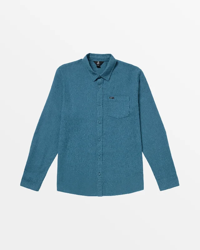 Men’s breathable casual shirt-Loreto Flannel Long Sleeve Shirt - Ocean Teal