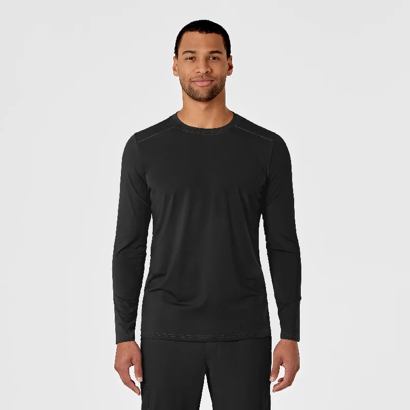 Men’s short-sleeve durable shirt-Men's Performance Long Sleeve Tee - Black