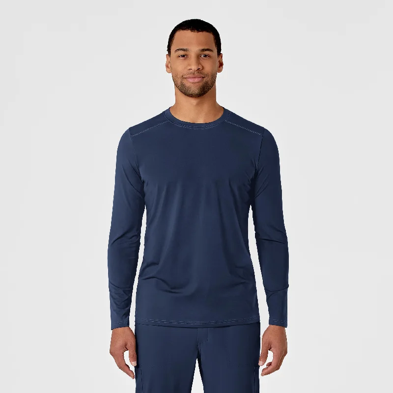 Men’s short-sleeve eco-friendly shirt-Men's Performance Long Sleeve Tee - Navy