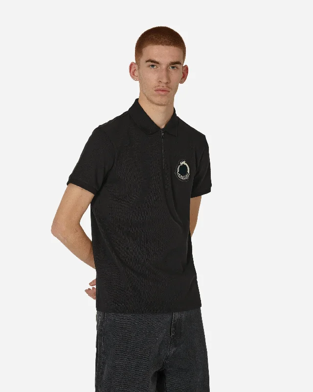 Men’s short-sleeve performance top-Year of The Dragon Logo Patch Polo T-Shirt Black