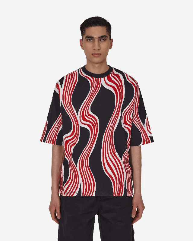 Men’s short-sleeve versatile wear-1 Moncler JW Anderson Printed T-Shirt Black