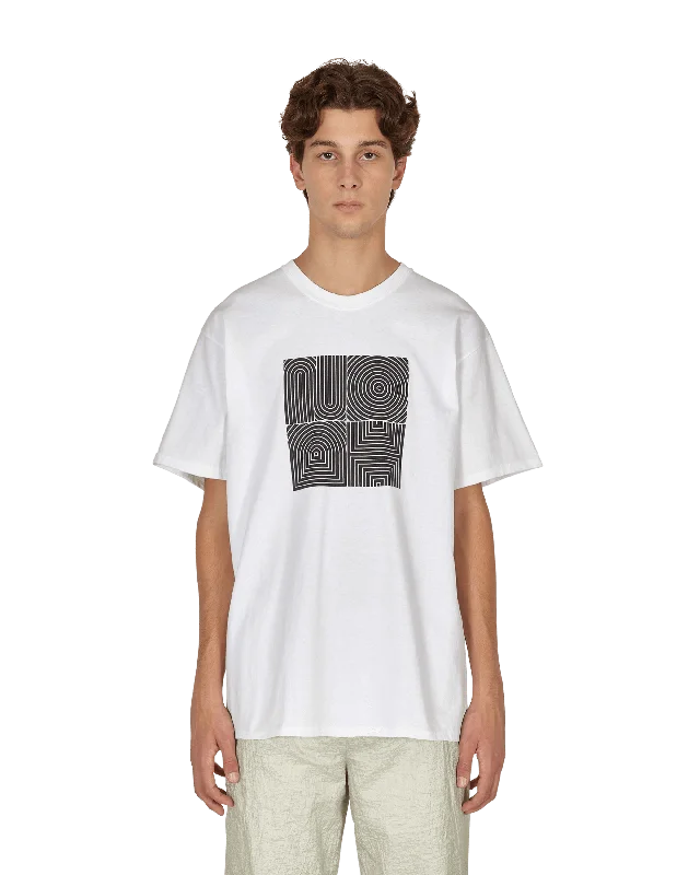 Men’s short-sleeve trendy print-Fingerprint T-Shirt White