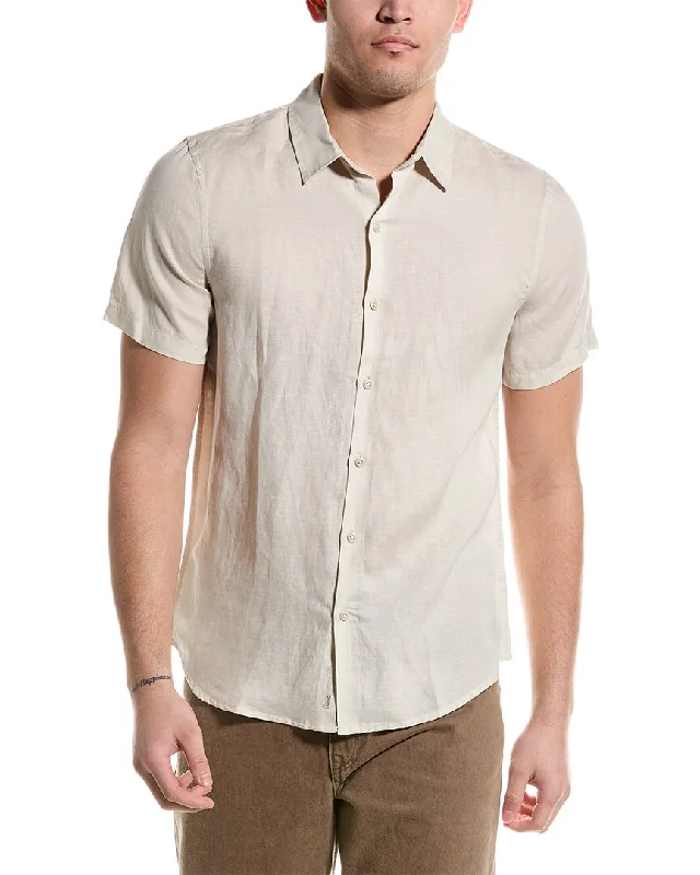 Men’s modern-fit dress shirt-Onia Jack Air Linen-Blend Shirt