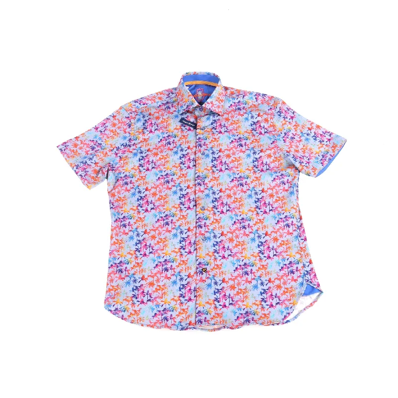 Men’s cotton Oxford shirt-Palm Trees Shirt