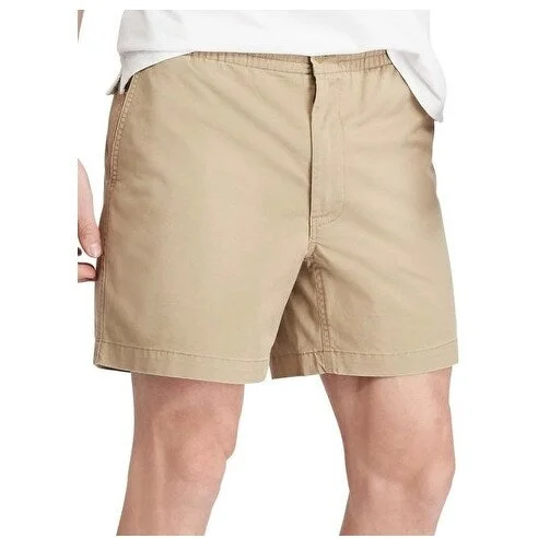 Men’s modern straight pants-Polo Ralph Lauren Men's Classic-Fit Drawstring Shorts Beige Khaki Size Extra Large