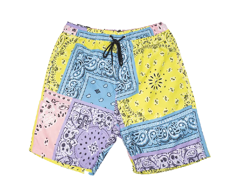 Men’s comfortable cargo pants-REASON GRAPHIC SWIM SHORTS MULTI - AZSW-031