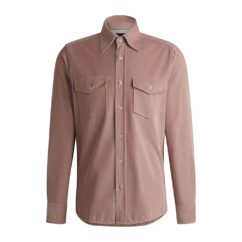 Men’s breathable Oxford shirt-Relaxed-fit shirt in cotton with patch pockets