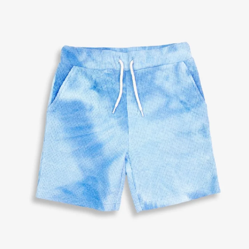 Men’s comfortable khaki pants-Resort Shorts | Blue Tie Dye