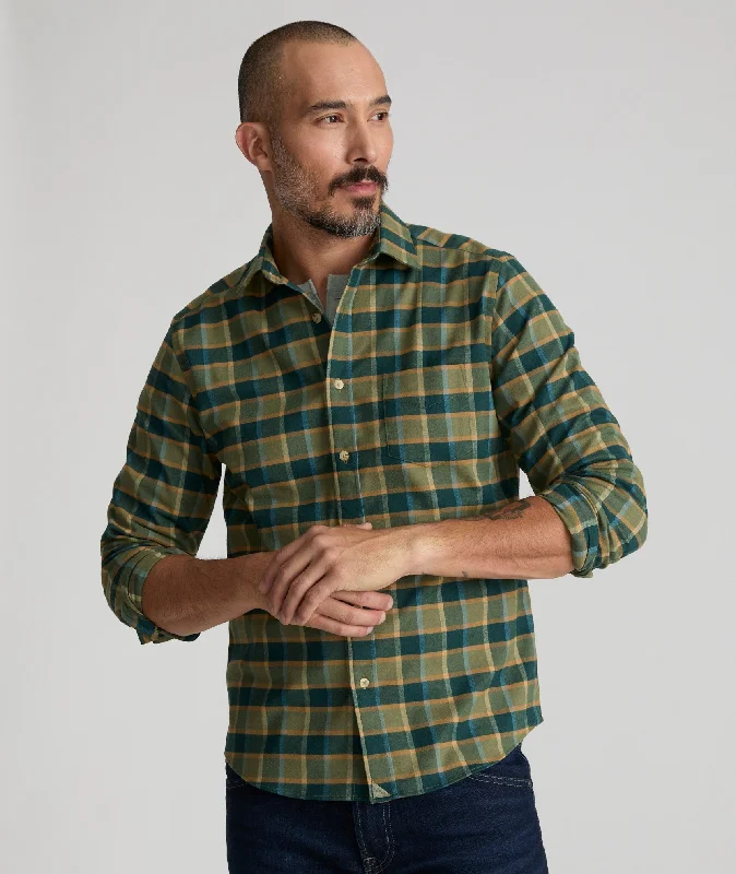 Men’s long-sleeve cotton shirt-Wrinkle-Free Performance Flannel Ryan Shirt