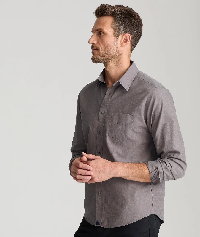 Men’s slim-fit denim shirt-Wrinkle-Free Sangiovese Shirt