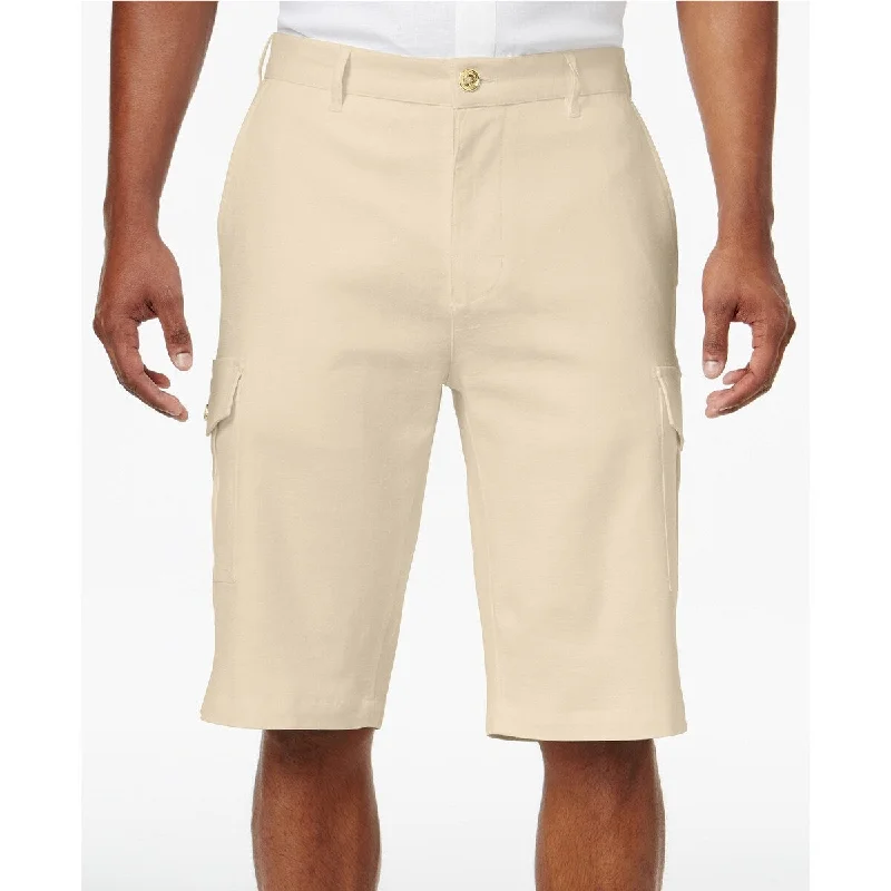 Men’s relaxed-fit cargo pants-Sean John Men's Big & Tall Lightweight Cargo 12.5" Stretch Shorts-52B