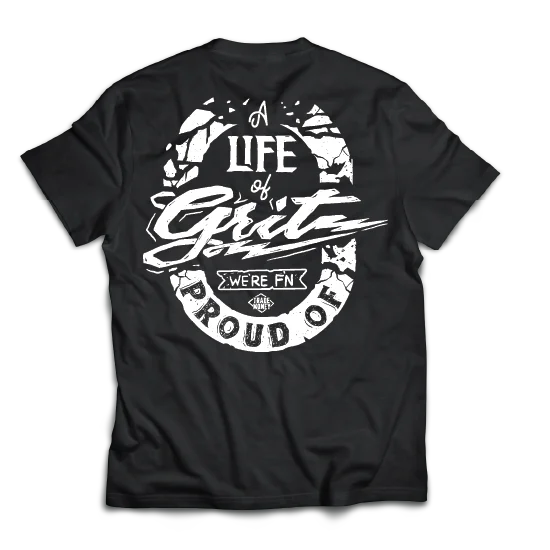 Men’s short-sleeve modern fit-Life of Grit we're F'n Proud of Tee, Black