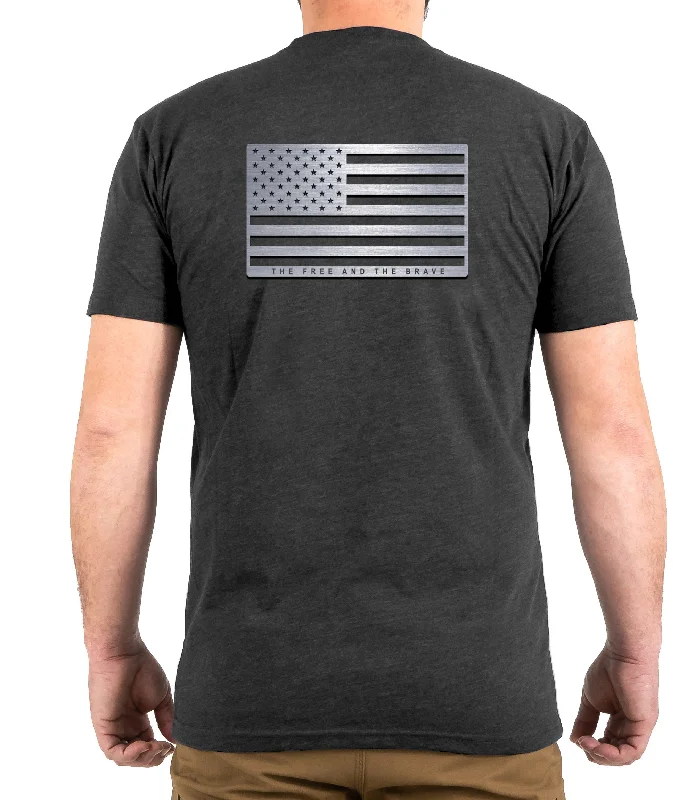 Men’s short-sleeve modern pattern-Steel Flag T-Shirt