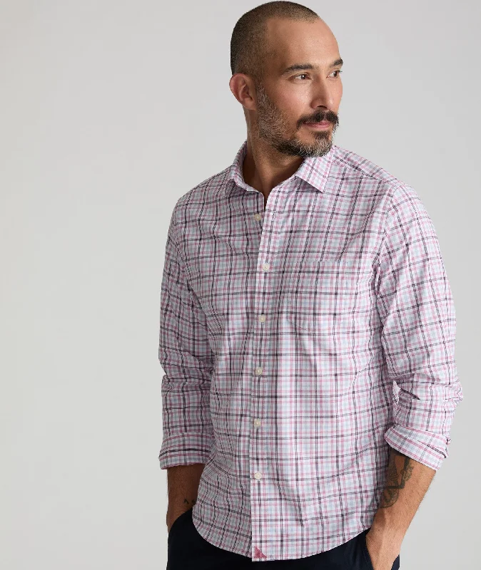 Men’s casual button-up shirt-Wrinkle-Free Performance Shirt With Pocket