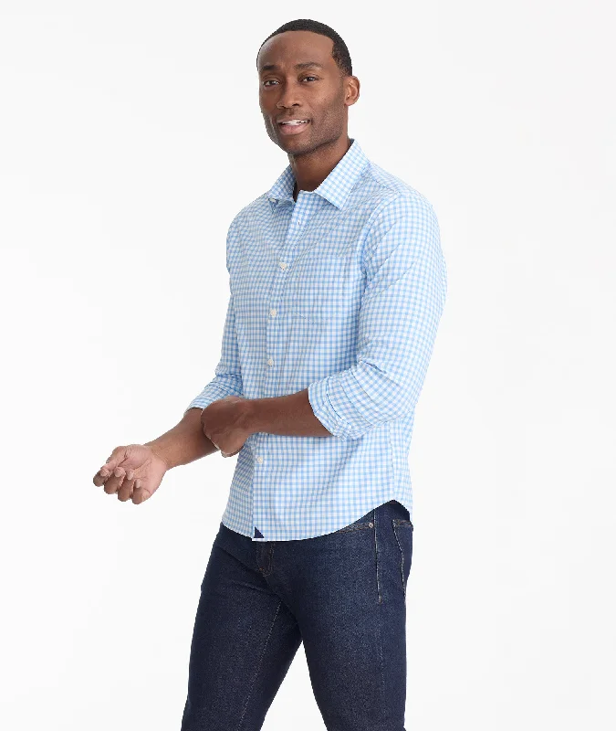 Men’s classic button-up shirt-Wrinkle-Free Performance Shirt With Pocket