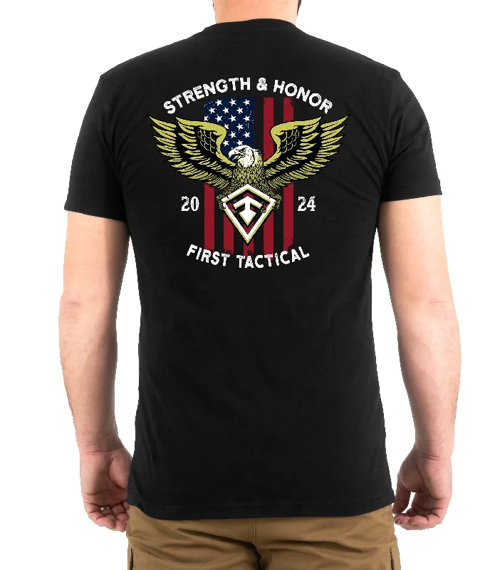 Men’s short-sleeve urban tee-Strength & Honor T-Shirt