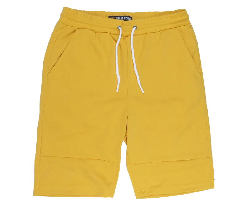 Men’s relaxed-fit slim pants-TRUE BORN ATHLETIC SHORTS YELLOW - TS723