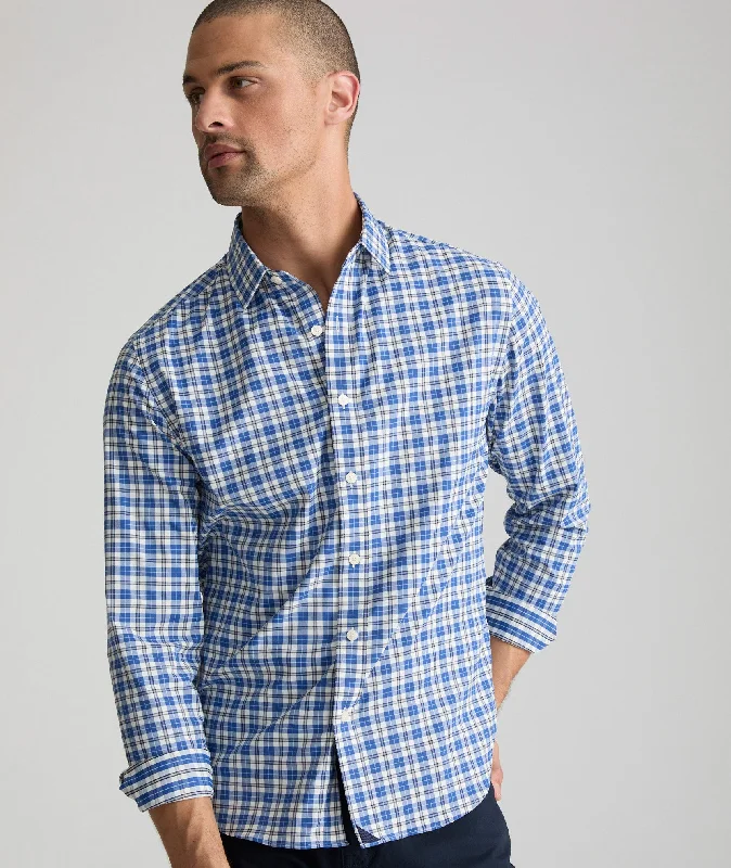 Men’s long-sleeve plaid shirt-Wrinkle-Free Performance Shirt