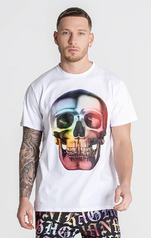 Men’s short-sleeve casual vibe-White Alien Tee