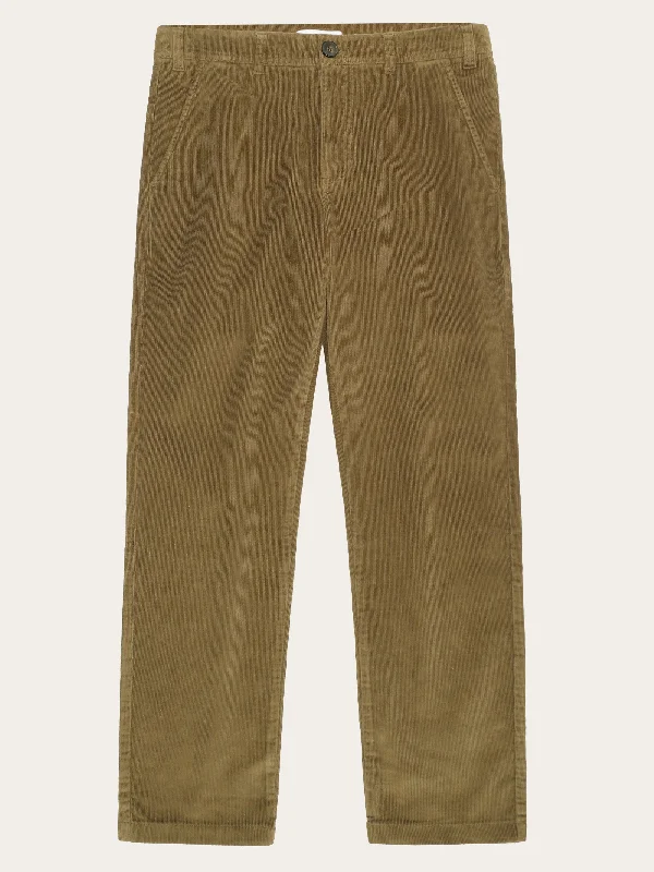 Men’s distressed dress pants-Organic Cotton Chuck Corduroy Pants GOTS - Dark Olive