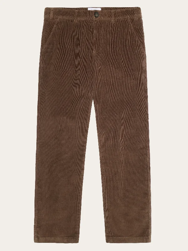 Men’s classic khaki pants-Organic Cotton Chuck Corduroy Pants GOTS - Demitasse (brown)