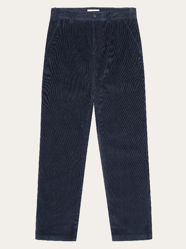 Men’s tailored jogger pants-Organic Cotton Chuck Corduroy Pants GOTS - Night Sky