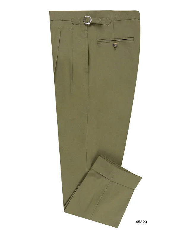 Men’s modern khaki pants-Military Olive Canvas