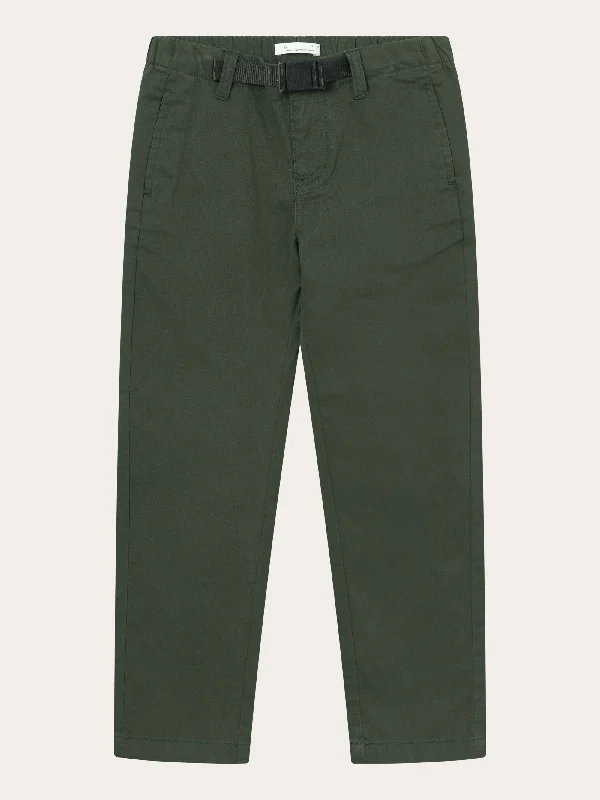 Men’s slim-fit khaki pants-Baggy twill pant belt details - Forrest Night