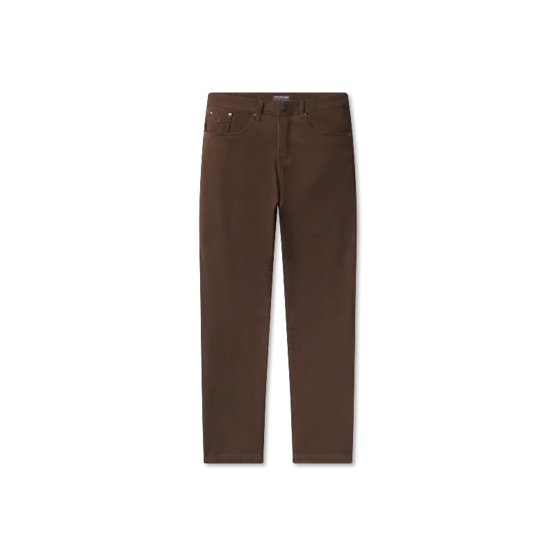 Men’s straight-fit chino pants-Brazos Stretch Twill Pant - Dark Brown