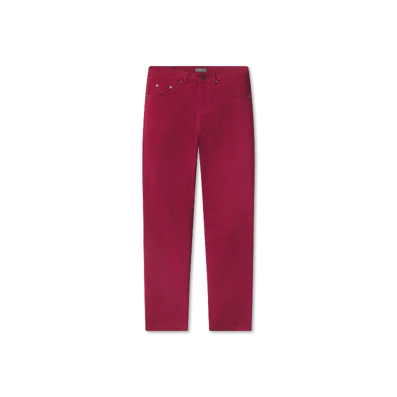 Men’s stretch jogger pants-Brazos Stretch Twill Pant - Maroon