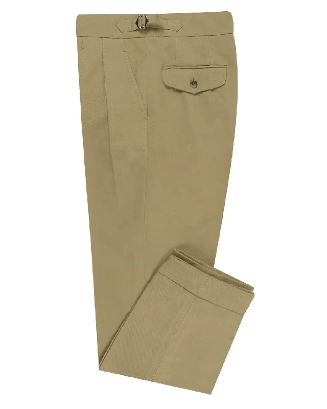 Men’s straight-leg jeans-Brisbane Moss Khaki Heavy Cotton Twill