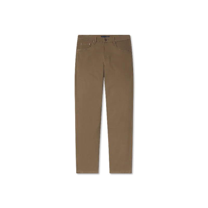 Men’s straight-fit jogger pants-Cahaba Comfort Stretch Twill Pant - Dark Brown