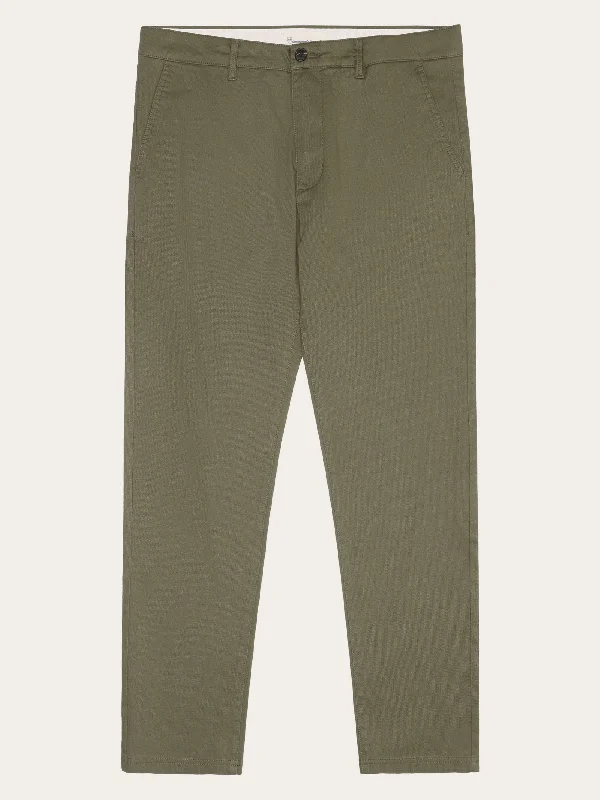 Men’s classic slim jeans-Chuck Regular Canvas Pant - GOTS/Vegan - Burned Olive