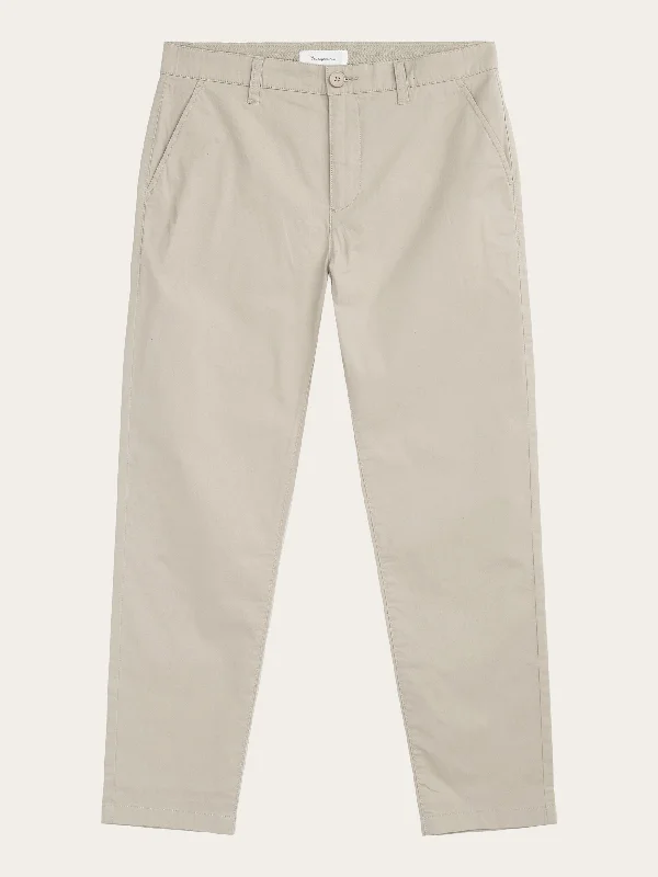 Men’s slim-fit jogger pants-CHUCK regular chino poplin pant - Light feather gray