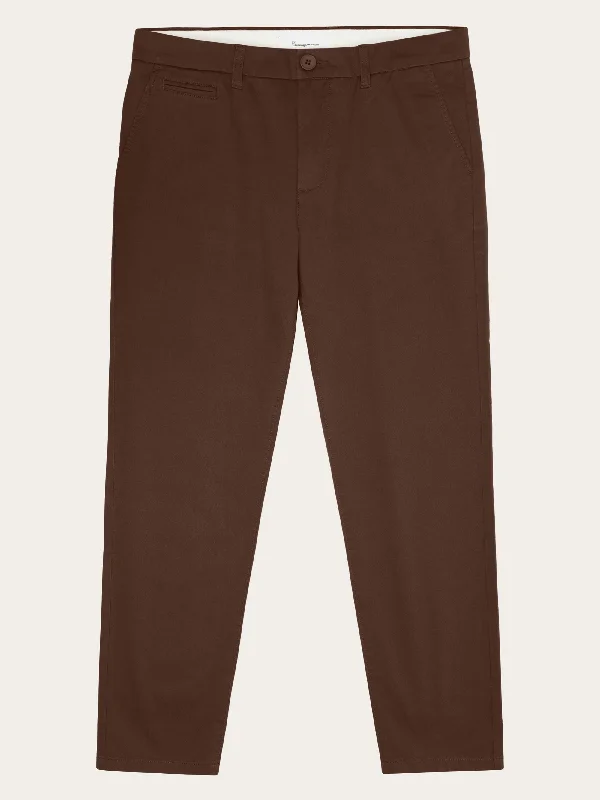 Men’s relaxed-fit slim pants-CHUCK regular twill chino pants - Demitasse (brown)