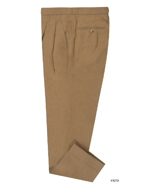 Men’s stretch straight jeans-Golden Brown Linen