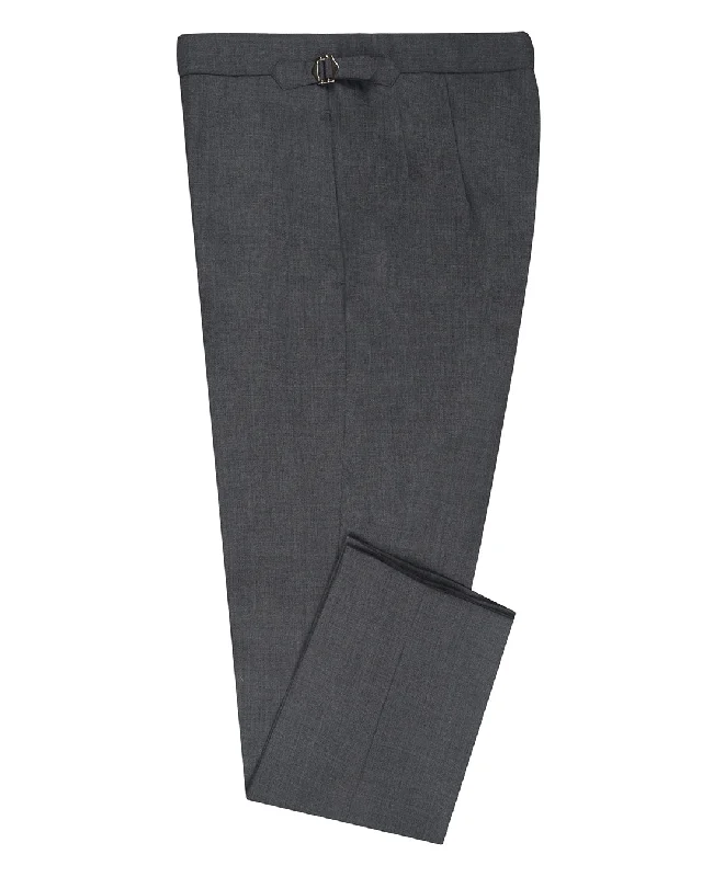 Men’s straight-fit chino jeans-Dugdale Fine Worsted - Grey Plain