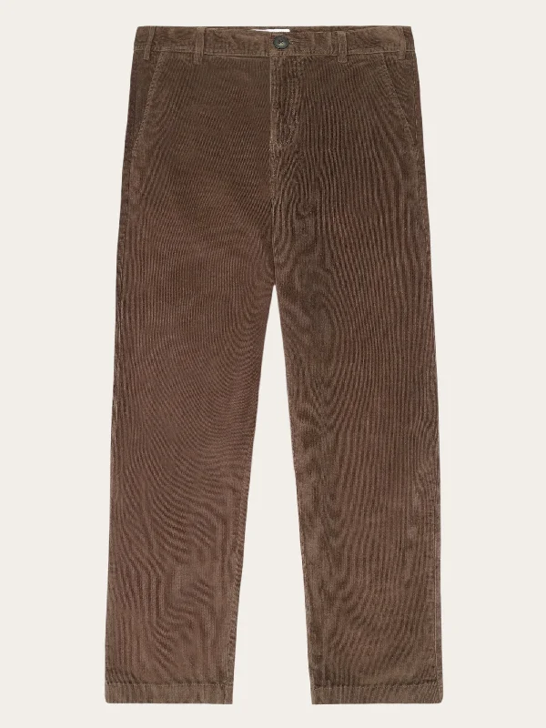 Men’s casual chino jeans-FLINT wide corduroy chino pants - Demitasse (brown)