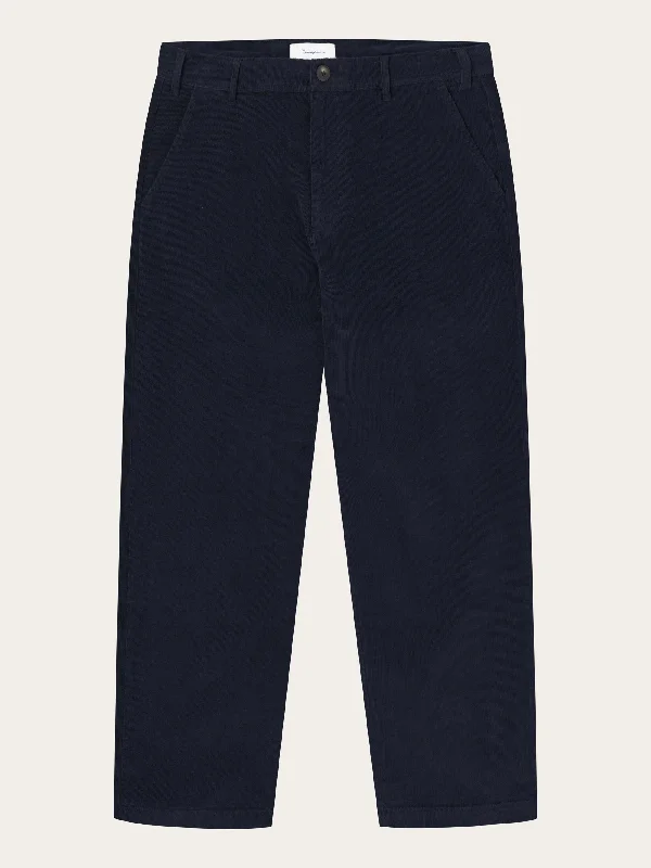 Men’s straight-fit chino jeans-FLINT wide corduroy chino pants - Night Sky