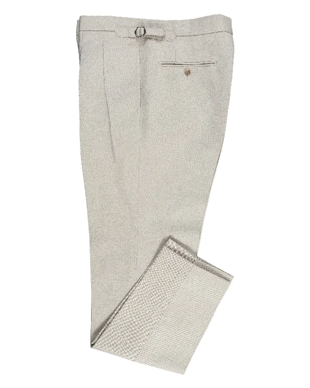 Men’s distressed chino jeans-Linen Cotton Canvas: Jute Brown