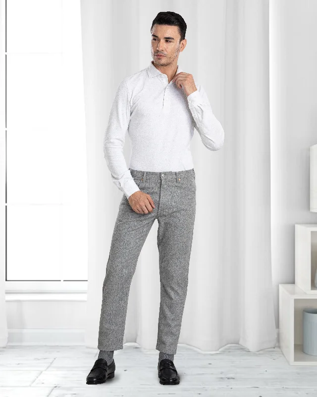 Men’s modern cargo pants-Grey Wool Jeans