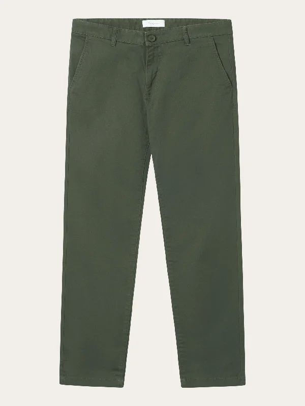 Men’s distressed slim pants-LUCA slim twill chino pants - Forrest Night