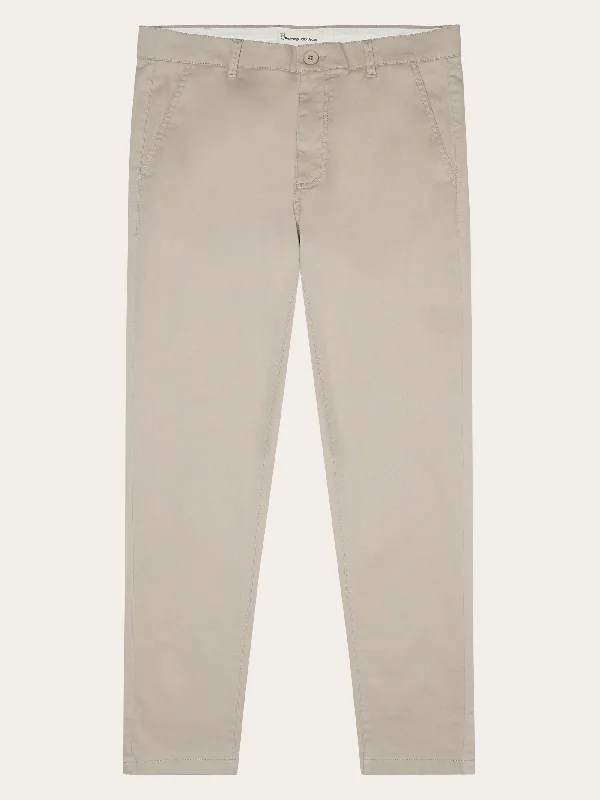 Men’s slim-fit denim pants-LUCA slim twill chino pants - Light feather gray