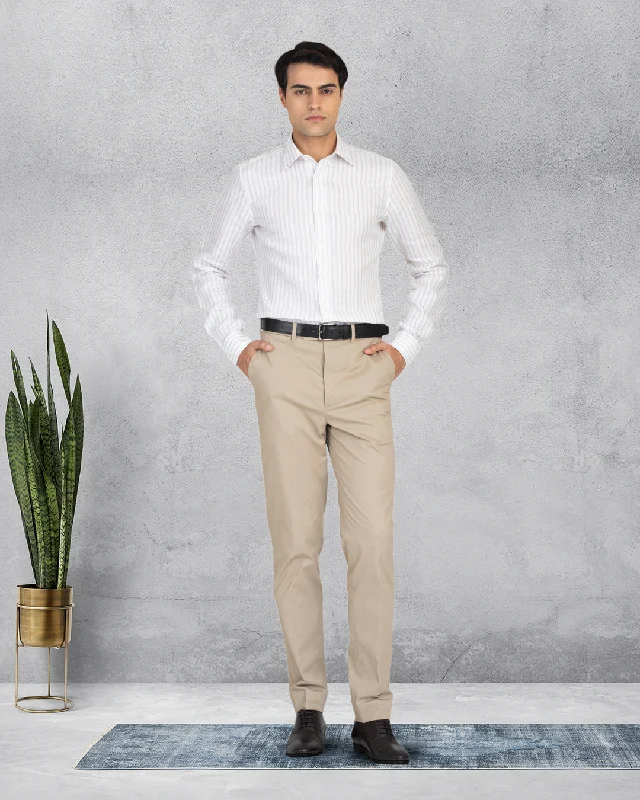 Men’s modern khaki pants-Genoa British Khaki Dress Pant