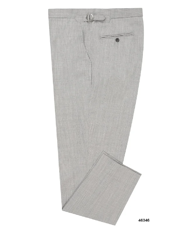 Men’s distressed chino jeans-Washable Wool Pants: Light Grey