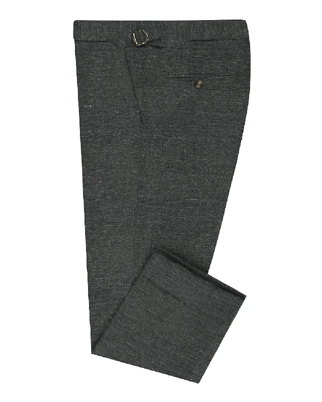 Men’s stretch black pants-Solbiati Ash Grey Linen