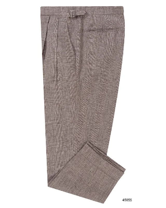 Men’s casual jogger jeans-Solbiati Chocolate Brown Linen