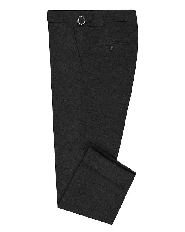 Men’s casual black pants-Solbiati Mid Grey Linen