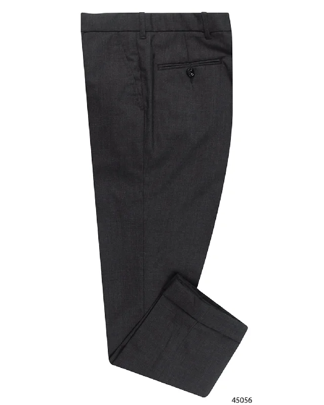 Men’s relaxed-fit cargo jeans-Vitale Barberis Canonico - 120s 2 Ply Charcoal Grey Dress Pant