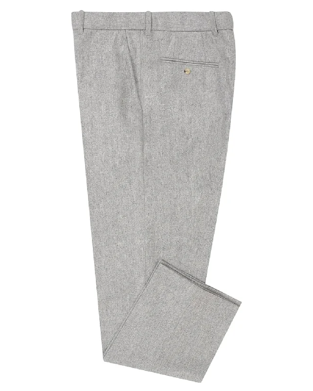 Men’s classic khaki jeans-VBC 100% Wool: Ash Grey Flannel Dress Pant